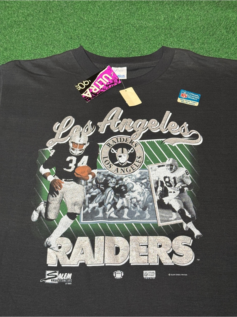 Vintage 90s Los Angeles Raiders T-shirt, Salem Football NWA Hip Hop New (XL)